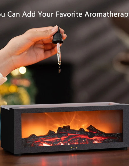 Load image into Gallery viewer, Fireplace Air Humidifier Remote Control Aroma Essential Oil Diffuser with Colorful Lights Creative Christmas Gift for Home Offic

