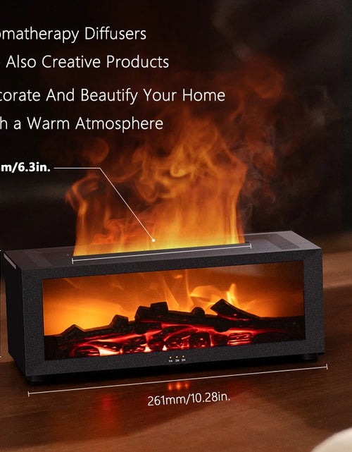 Load image into Gallery viewer, Fireplace Air Humidifier Remote Control Aroma Essential Oil Diffuser with Colorful Lights Creative Christmas Gift for Home Offic
