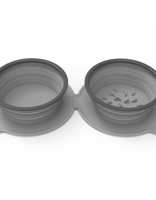 Load image into Gallery viewer, Portable Silicone Double Dog Food Bowls Foldable Non-Slip Cat Bowl Pet Travel Anti-Choking Feeding Bowl Outdoor
