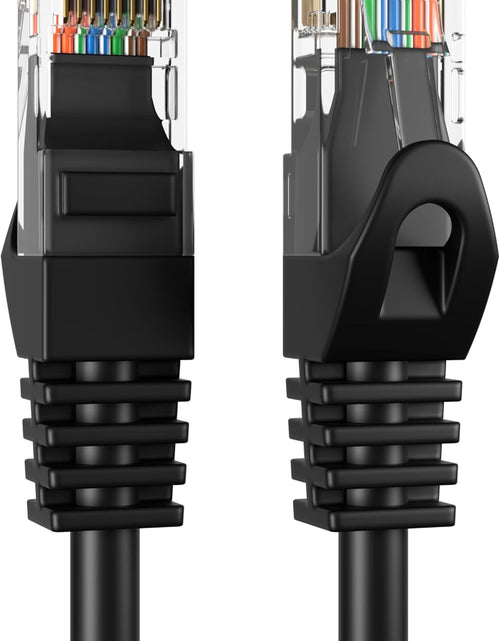 Load image into Gallery viewer, 75Ft Black Cat5E Ethernet Network Patch Cable Internet Wire for Modem, Router, Pc, TV, Consoles

