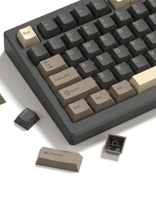 Load image into Gallery viewer, 138 Keys Retro Brown Gray PBT Keycap Double Shot Cherry Profile Key Caps for Cherry MX Switches Mechanical Gamer Keyboard
