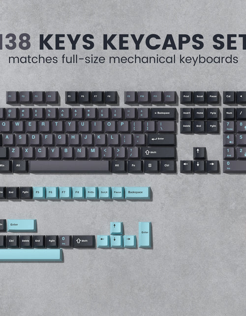 Load image into Gallery viewer, 138 Keys Retro Brown Gray PBT Keycap Double Shot Cherry Profile Key Caps for Cherry MX Switches Mechanical Gamer Keyboard
