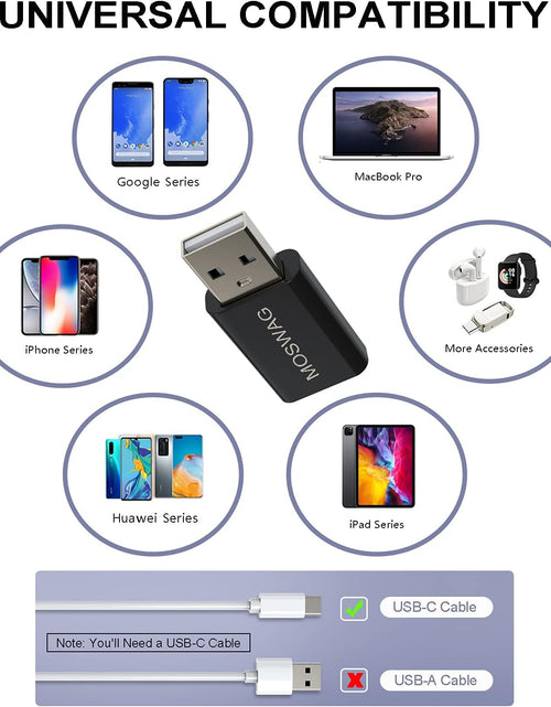 Load image into Gallery viewer, 3 Packs USB C to USB Adapter USB Male to USB C Female Adapter USB C Adapter Type-C to Type a Compatible with Apple Magsafe Charger,Imac,Macbook Pro,Macbook,Laptops,Pc,Computers and More
