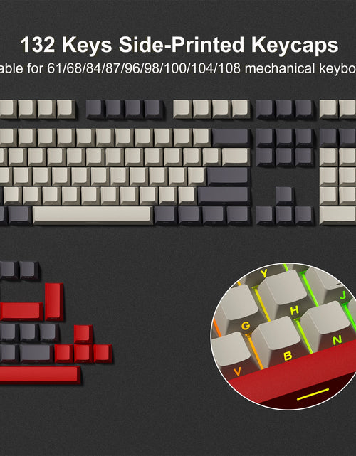 Load image into Gallery viewer, 138 Keys Retro Brown Gray PBT Keycap Double Shot Cherry Profile Key Caps for Cherry MX Switches Mechanical Gamer Keyboard
