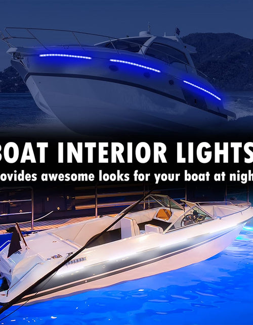 Load image into Gallery viewer, Blue Pontoon Led Boat Lights, Waterproof Boat Light for Night Fishing, Boat Interior Lights, Marine Deck Light, Courtesy Lights for Fishing Boat, Yacht, Bass Boat and Jet Ski
