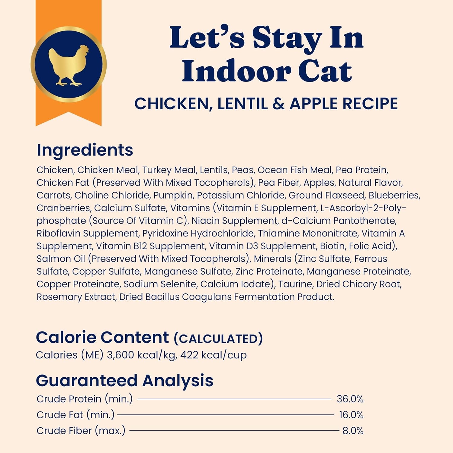 - Let’S Stay in - Grain-Free - Indoor Formula Dry Cat Food with Superfoods - Hairball Control - Protected Probiotic Blends - Holistic Food for Adult Cats