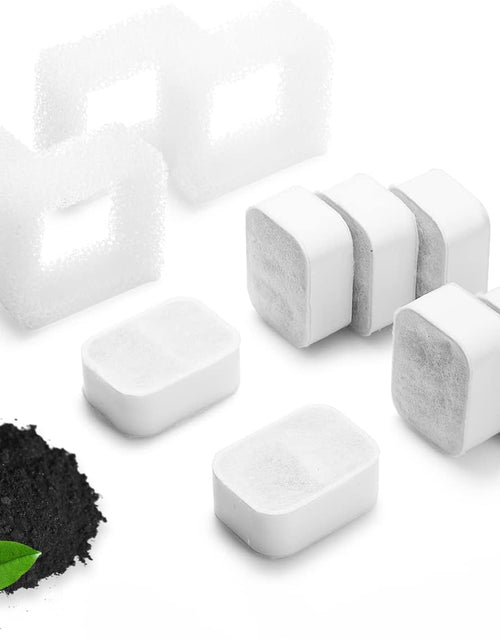 Load image into Gallery viewer, Replacement Filters for Tritone &amp; Fiumi Ceramic Pet Water Fountain, 8PCS Carbon Filters and 4PCS Foam Filters
