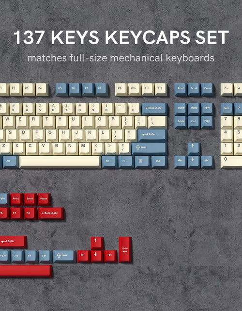 Load image into Gallery viewer, 138 Keys Retro Brown Gray PBT Keycap Double Shot Cherry Profile Key Caps for Cherry MX Switches Mechanical Gamer Keyboard
