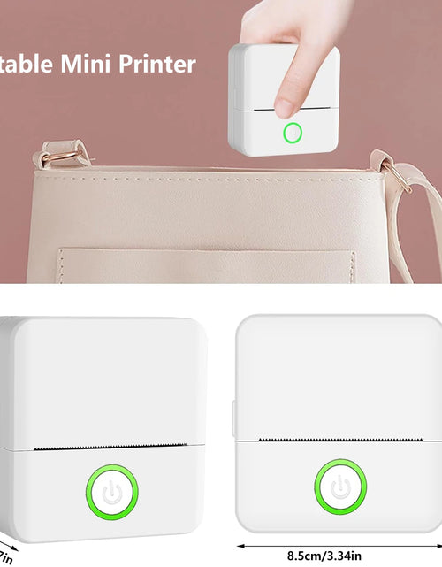 Load image into Gallery viewer, Mini Printer, Inkless Sticker Maker, Free Cut Small Pocket Printer, Portable Thermal Printer for Photo Journal Notes Memo
