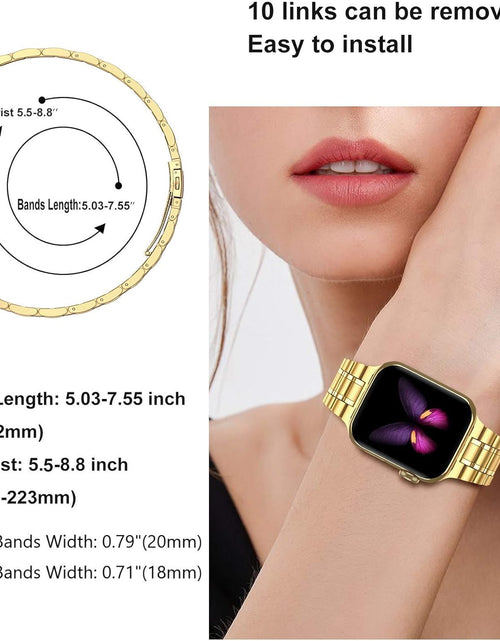 Load image into Gallery viewer, Solid Stainless Steel Band Compatible with Apple Watch 45Mm 44Mm 42Mm 41Mm 40Mm 38Mm, Metal Strap for Iwatch Series 7 6 5 4 3 2 1 SE
