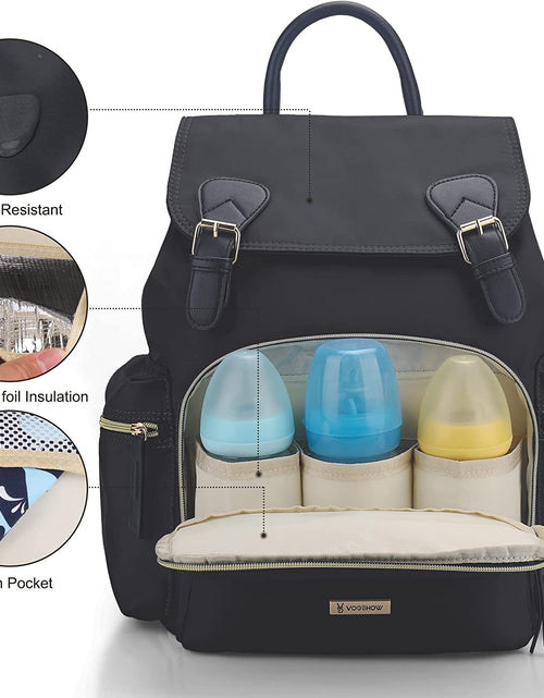 Load image into Gallery viewer, Diaper Bag Backpack, Multifunction Stylish Travel Baby Bag Backpack with Crossbody Strap, Maternity Nappy Bag
