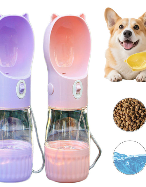 Load image into Gallery viewer, 2 In 1 Portable Dog Water Bottle For Small Big Dogs Cat Outdoor Leak-proof Puppy Drinking Bowl With Food Container Pets Feeder Pet Products
