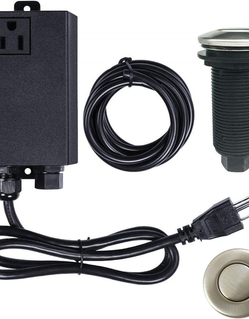 Load image into Gallery viewer, Garbage Disposal Air Switch Kit Sink Top Waste Disposal Long Stainless Steel Brushed Nickel On/Off Air Button Food and Waste Disposals Part by
