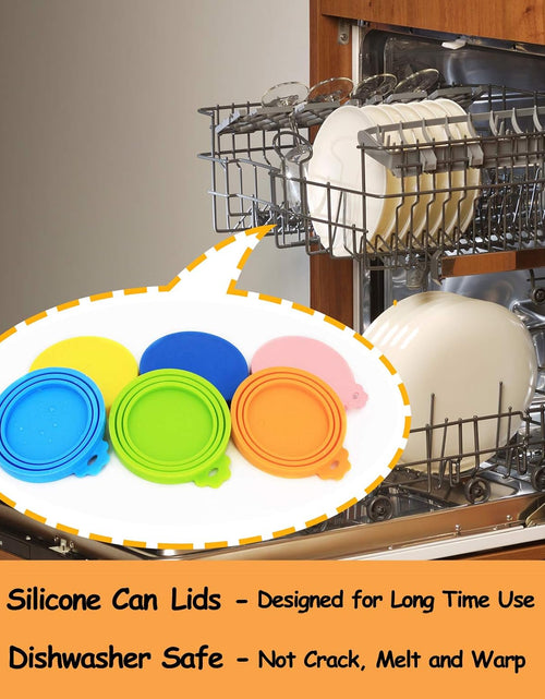 Load image into Gallery viewer, Pet Can Covers/6 Pack Silicone Dog Cat Food Can Lids/Universal Size Fit Most Standard Size Cans
