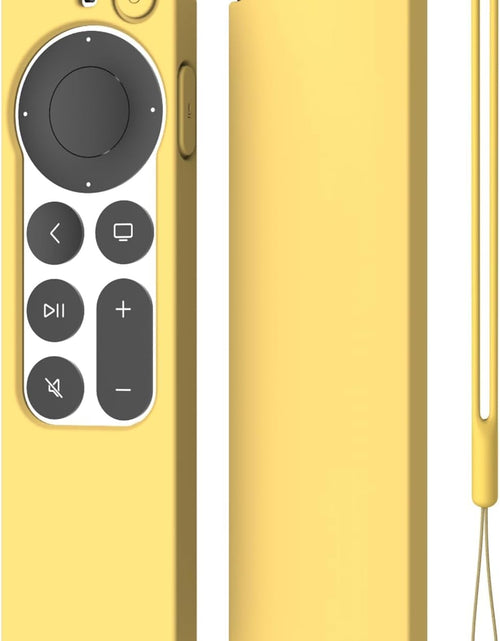 Load image into Gallery viewer, Compatible with Apple TV 4K Siri Remote Case 2021, Silky-Soft Anti-Slip Protective Silicone Cover for Siri Remote Control 2Nd Generation [Lanyard Included], Yellow
