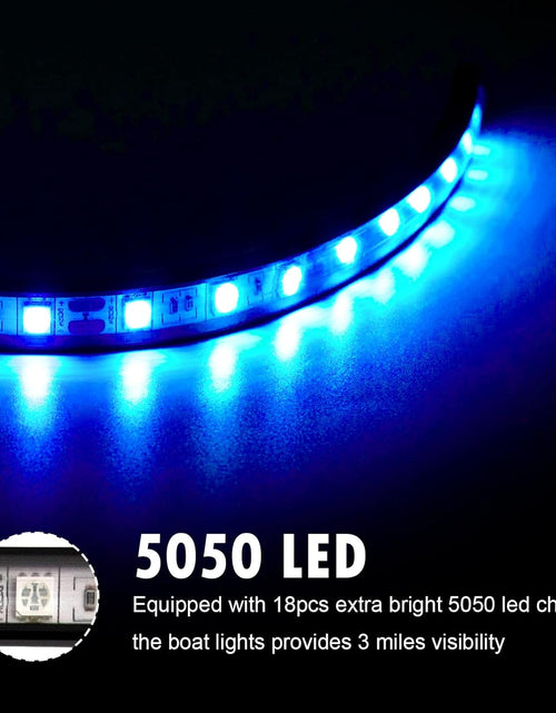 Load image into Gallery viewer, Blue Pontoon Led Boat Lights, Waterproof Boat Light for Night Fishing, Boat Interior Lights, Marine Deck Light, Courtesy Lights for Fishing Boat, Yacht, Bass Boat and Jet Ski
