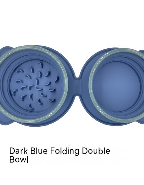 Load image into Gallery viewer, Portable Silicone Double Dog Food Bowls Foldable Non-Slip Cat Bowl Pet Travel Anti-Choking Feeding Bowl Outdoor
