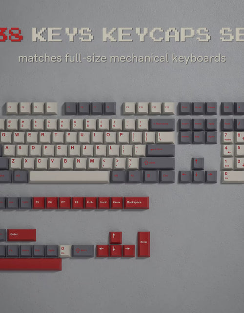 Load image into Gallery viewer, 138 Keys Retro Brown Gray PBT Keycap Double Shot Cherry Profile Key Caps for Cherry MX Switches Mechanical Gamer Keyboard
