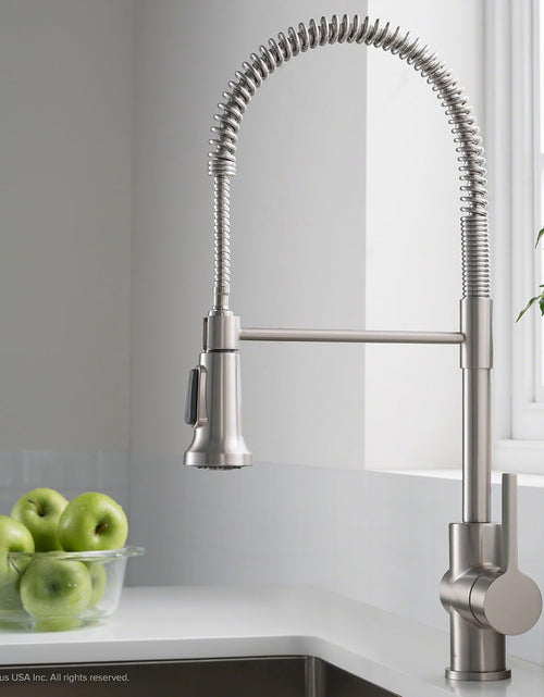 Load image into Gallery viewer, KPF-1690SFS Britt Pre-Rinse/Commercial Kitchen Faucet with Dual Function Sprayhead in All-Brite Finish, Spot Free Stainless Steel
