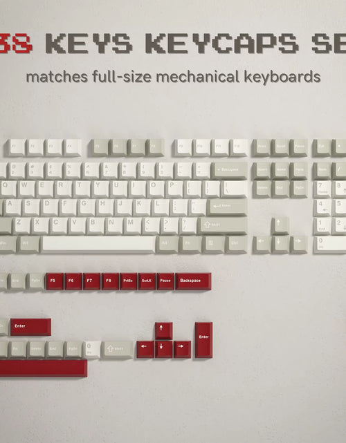 Load image into Gallery viewer, 138 Keys Retro Brown Gray PBT Keycap Double Shot Cherry Profile Key Caps for Cherry MX Switches Mechanical Gamer Keyboard
