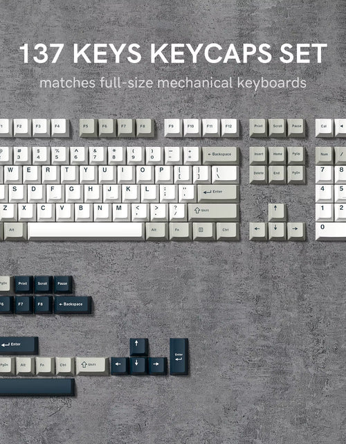 Load image into Gallery viewer, 138 Keys Retro Brown Gray PBT Keycap Double Shot Cherry Profile Key Caps for Cherry MX Switches Mechanical Gamer Keyboard
