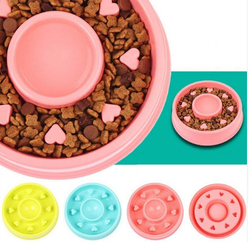 Load image into Gallery viewer, Anti-choke Bowl Plastic Dog Bowl Healthy Feeder
