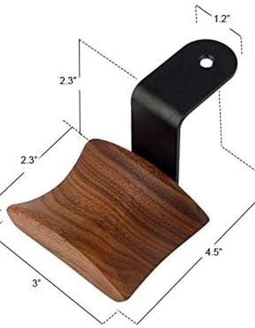 Load image into Gallery viewer, Under-Desk Mount Headphone Hanger Headset Stand Hook Walnut Wood Headphone Holder Rack Hook for Audio,Studio &amp; Gaming Headphones
