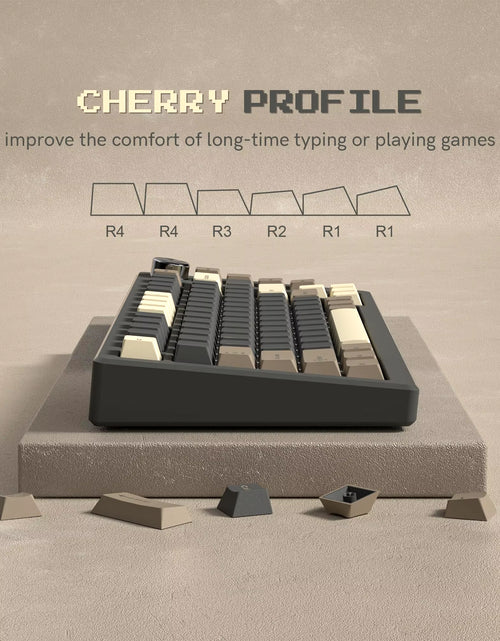Load image into Gallery viewer, 138 Keys Retro Brown Gray PBT Keycap Double Shot Cherry Profile Key Caps for Cherry MX Switches Mechanical Gamer Keyboard
