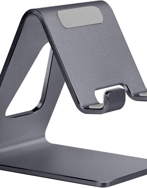 Load image into Gallery viewer, Cell Phone Stand Desk Phone Holder - Aluminum Mobile Phone Cradle Dock for Iphone 13 12 Pro 11 X Xs Max 8 7 6 6S plus SE 5 Samsung All Smart Phones (Dark Gray)
