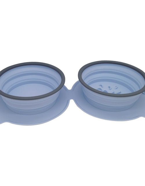 Load image into Gallery viewer, Portable Silicone Double Dog Food Bowls Foldable Non-Slip Cat Bowl Pet Travel Anti-Choking Feeding Bowl Outdoor
