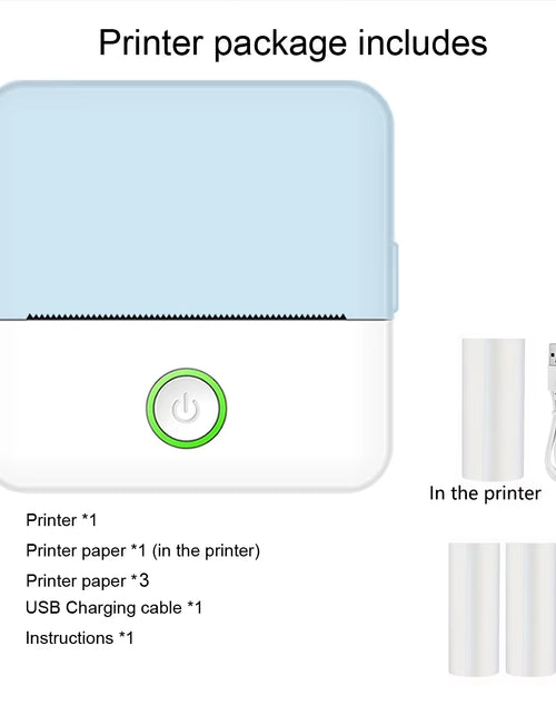 Load image into Gallery viewer, Mini Printer, Inkless Sticker Maker, Free Cut Small Pocket Printer, Portable Thermal Printer for Photo Journal Notes Memo

