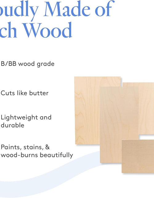 Load image into Gallery viewer, Baltic Birch Plywood, 6 Mm 1/4 X 5 X 7 Inch Craft Wood, Pack of 100 B/BB Grade Baltic Birch Sheets, Perfect for Laser, CNC Cutting and Wood Burning, by
