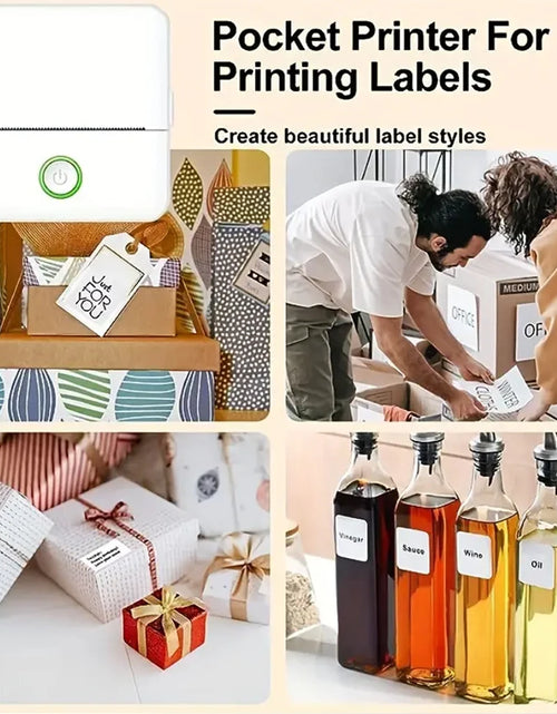 Load image into Gallery viewer, Mini Printer, Inkless Sticker Maker, Free Cut Small Pocket Printer, Portable Thermal Printer for Photo Journal Notes Memo
