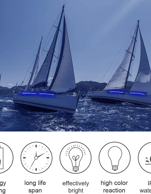 Load image into Gallery viewer, Blue Pontoon Led Boat Lights, Waterproof Boat Light for Night Fishing, Boat Interior Lights, Marine Deck Light, Courtesy Lights for Fishing Boat, Yacht, Bass Boat and Jet Ski
