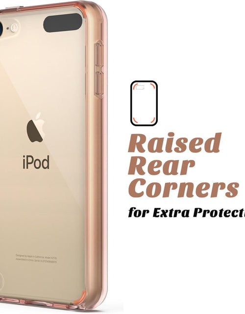 Load image into Gallery viewer, Compatible with Ipod Touch 7/6/5 Case, Clear Slim Hybrid Bumper Tpu/Scratch Resistant Hard PC Back/Corner Shock Absorption Case for Apple Ipod Touch 5Th/6Th/7Th Generation, Rose Gold
