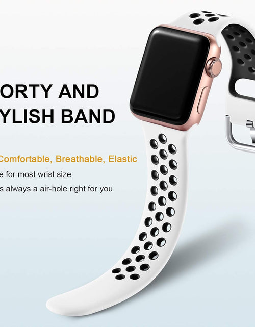 Load image into Gallery viewer, Replacement Sport Bands Compatible for Apple Watch Se/Ultra Iwatch Series 8 7 6 5 4 3 2 1 - 44Mm 42Mm 45Mm 49Mm 41Mm 40Mm 38Mm,Soft Silicone Strap Breathable Men Women, 3 Pack
