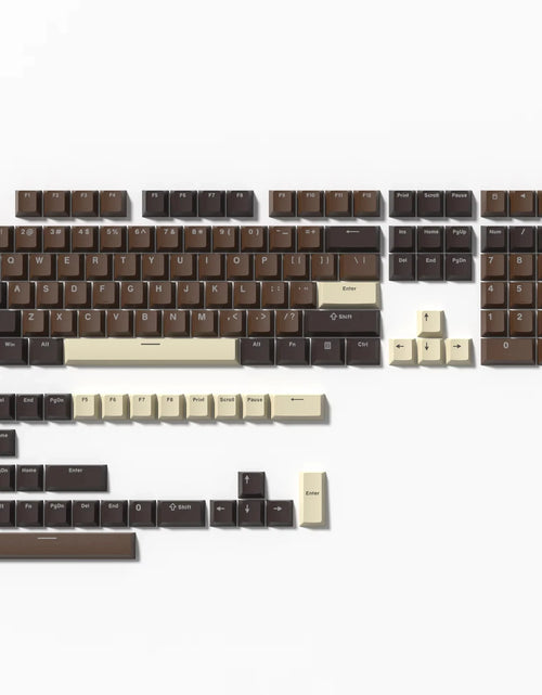 Load image into Gallery viewer, 138 Keys Retro Brown Gray PBT Keycap Double Shot Cherry Profile Key Caps for Cherry MX Switches Mechanical Gamer Keyboard
