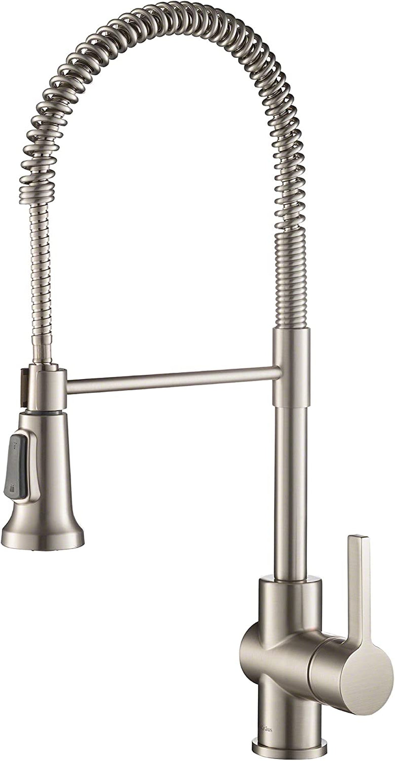 KPF-1690SFS Britt Pre-Rinse/Commercial Kitchen Faucet with Dual Function Sprayhead in All-Brite Finish, Spot Free Stainless Steel