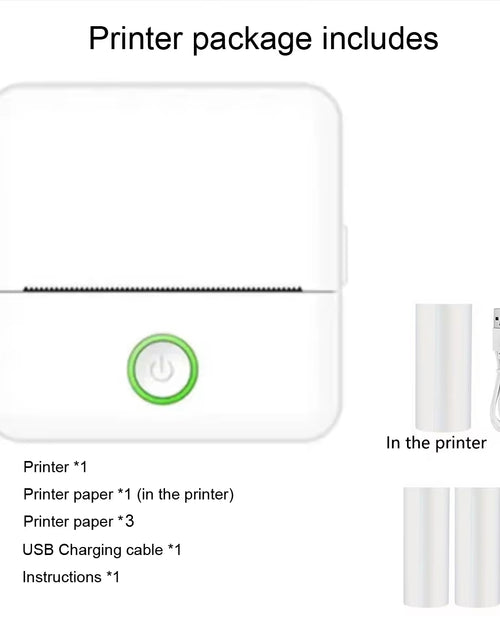 Load image into Gallery viewer, Mini Printer, Inkless Sticker Maker, Free Cut Small Pocket Printer, Portable Thermal Printer for Photo Journal Notes Memo
